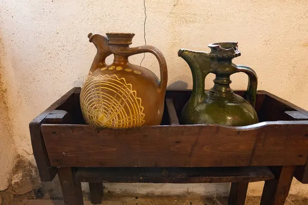 stock image Kitchen interior of the traditional house in the Ethnographic Museum (Muzeu Etnologjik) in Pristina 