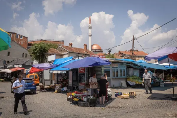 stock image Grocery market on the street of Pristina Kosovo