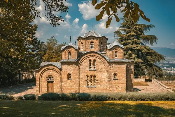 stock image Building of Saint Pantelejmon monastery near Skopje North Macedonia