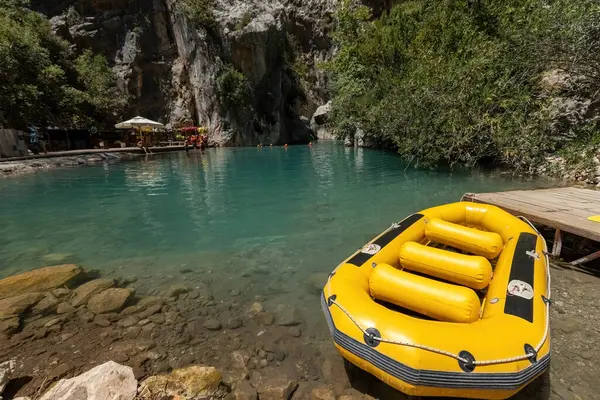 stock image  Rafting in the Goynuk canyon in Antalia region in Turkey