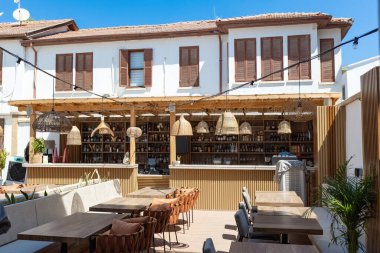 Traditional bar or restaurant in the old town of Nicosia Turkish Republic of Northern Cyprus clipart