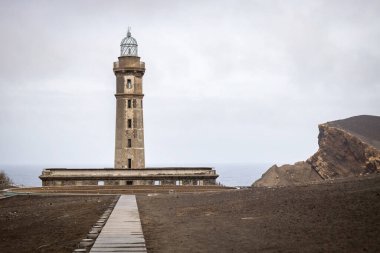 Faro de Punta de Capelinhos, Isla de Fayal, Azores, Portugal clipart