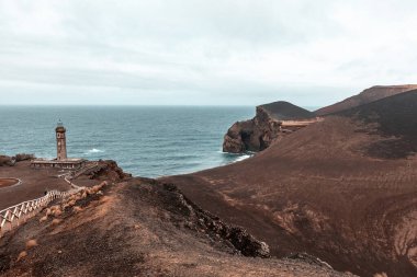Faro de Punta de Capelinhos, Fayal Adası, Azores, Portekiz