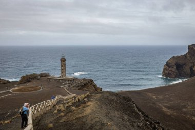 Faro de Punta de Capelinhos, Isla de Fayal, Azores, Portugal clipart