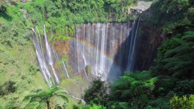 Endonezya 'daki Tumpak Sewu şelalesinin nefes kesici manzarası