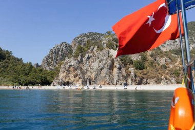 Denizdeki Türk turizm teknesi Cirali Antalia regino Türkiye