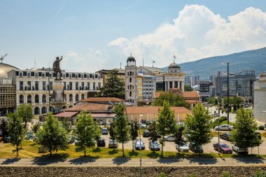 View od the old town of Skopje North Macedonia clipart