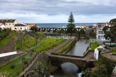 Sao Miguel adasındaki Ribeira Grande şehri Azores Portekiz