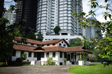 Malezya şehir merkezindeki Kuala Lumpur 'daki eski tarihi ev.