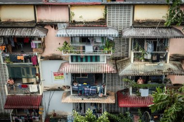 Residential old bulding in the center of Kuala Lumpur Malaysia clipart