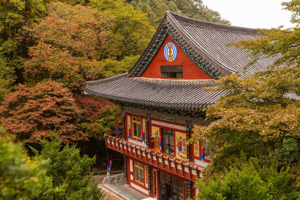Details of Guinsa Monastery and Temple in Danyang County, South Korea