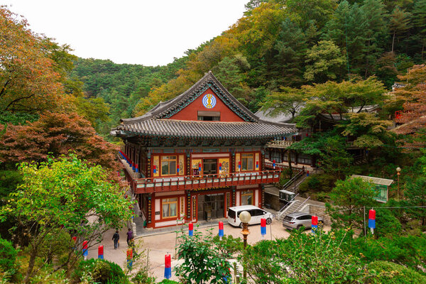 Details of Guinsa Monastery and Temple in Danyang County, South Korea