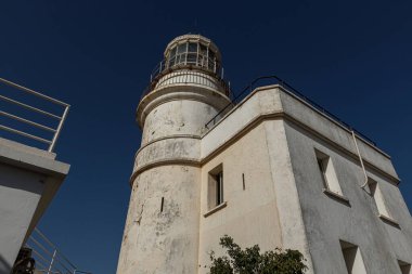 Senegal şehir merkezindeki Dakar şehrinde Phare des Mamelles deniz feneri
