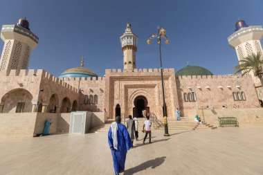 Touba Senegal 'deki kutsal caminin mimari detayları.