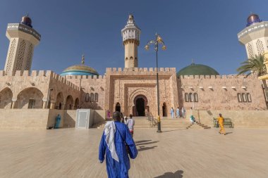 Touba Senegal 'deki kutsal caminin mimari detayları.