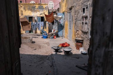 St. Louis Senegal Batı Afrika 'nın geleneksel ev bahçesi.