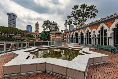 Kuala Lumpur Malezya 'daki Mescidi Jamek camiinin dış detayları