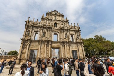 Macau şehrinin tarihi kalıntıları.
