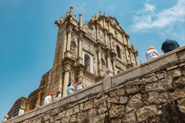 Macau şehrinin tarihi kalıntıları.