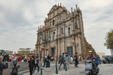 Macau şehrinin tarihi kalıntıları.