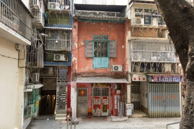 Eski Çin evi Macau 'nun eski tarihi merkezinde matbaaya dönüştürüldü.