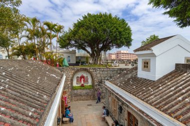 Macau City 'deki Fort Monte mimarisi detayları
