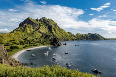 Labuan Bajo Endonezya 'dan Padar adası hava görüntüsü