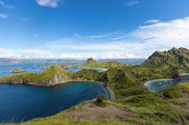 Labuan Bajo Endonezya 'dan Padar adası hava görüntüsü