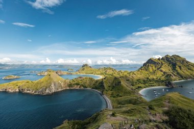 Labuan Bajo Endonezya 'dan Padar adası hava görüntüsü