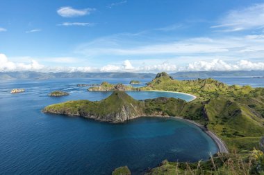 Labuan Bajo Endonezya 'dan Padar adası hava görüntüsü