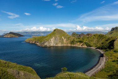 Labuan Bajo Endonezya 'dan Padar adası hava görüntüsü