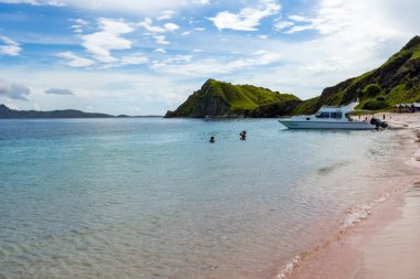 Komodo Adası 'ndaki Pembe Plaj Labuan Bajo Endonezya