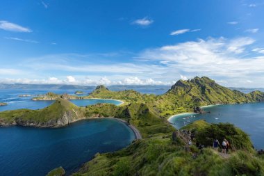 Labuan Bajo Endonezya 'dan Padar adası hava görüntüsü