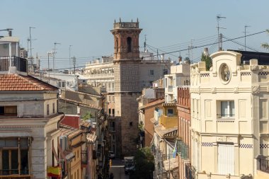 Serranos kulelerinden Valencia 'nın hava manzarası. Valencia, İspanya' yı görmeliyim.