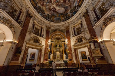 İspanya 'daki Valencia Katedrali' nin iç manzarası