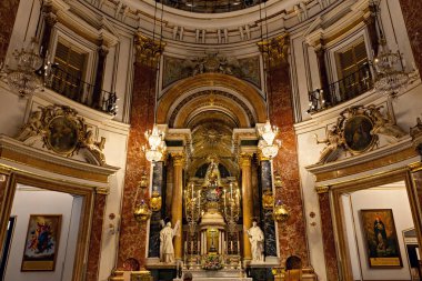 İspanya 'daki Valencia Katedrali' nin iç manzarası