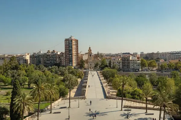 Torres de Serranos 'tan Valencia şehri, İspanya, Avrupa