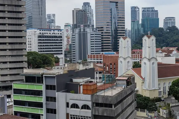 KUALA LUMPUR, MALAYSIA - 20 Ocak 2025: Kuala Lumpur Malezya 'nın merkezinde yerleşim yeri
