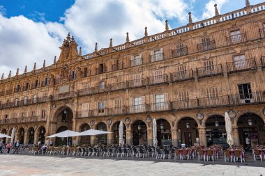 SALAMANCA, İspanya - 3 Temmuz 2024: Salamanca İspanya Plaza Belediye Başkanı