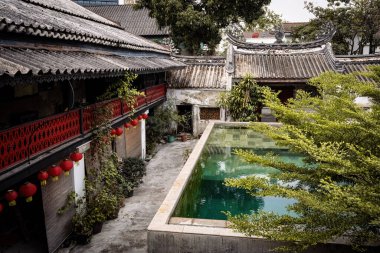 BANGKOK, THAILAND - 20 Mart 2025: Bangkok Tayland 'ın tarihi bölgesinde Heng Tai Evi