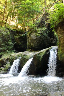 Schiessentmpel waterfall in the river  Black Ernz in Luxemburg