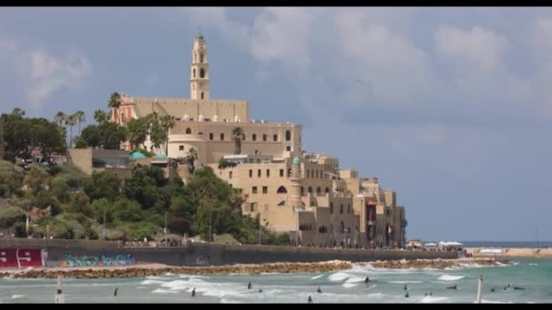 Paseo Marítimo Tel Aviv Jaffo Israel — Vídeos de Stock