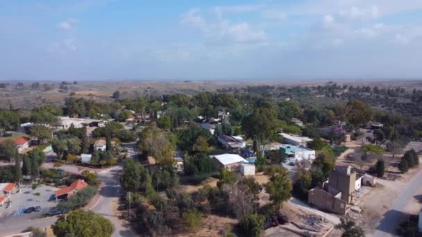 关于以色列集体农庄的Drone视图 — 图库视频影像
