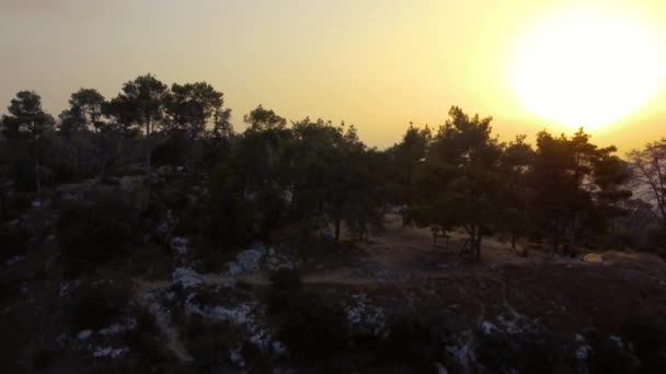 Panoramic View Nature Jerusalem Hills Israel Aerial Drone Shot — Stok Video