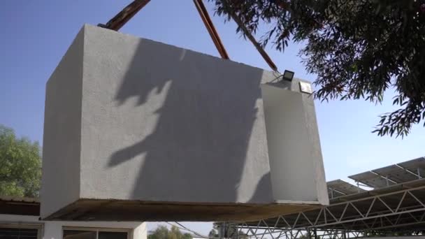 Video Installation Outdoor Bomb Shelter Israeli Border City Sderot — Stock Video