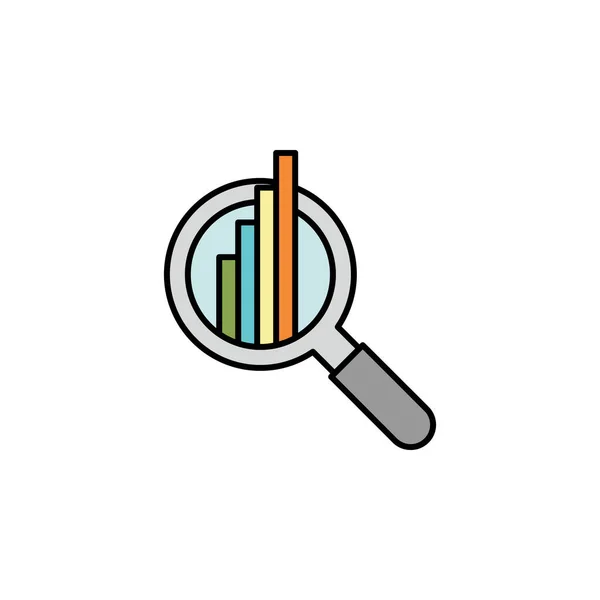 Εικονίδιο Περίγραμμα Αναζήτησης Διαγραμμάτων Ανάλυσης Στοιχείο Του Εικονιδίου Οικονομική Εικόνα — Διανυσματικό Αρχείο