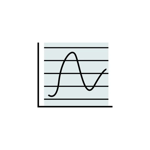 Sinusoid Graph Finance Outline Icon Element Finance Illustration Icon Signs — Stock Vector