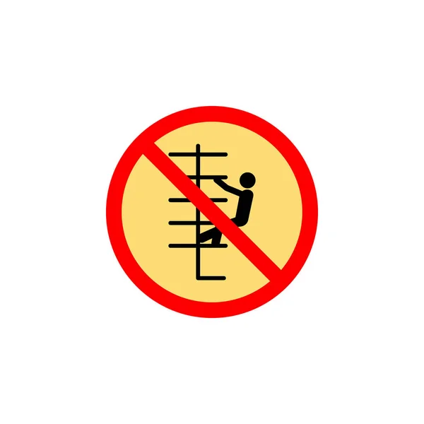 Ícone Escalada Proibido Pode Ser Usado Para Web Logotipo Aplicativo — Vetor de Stock