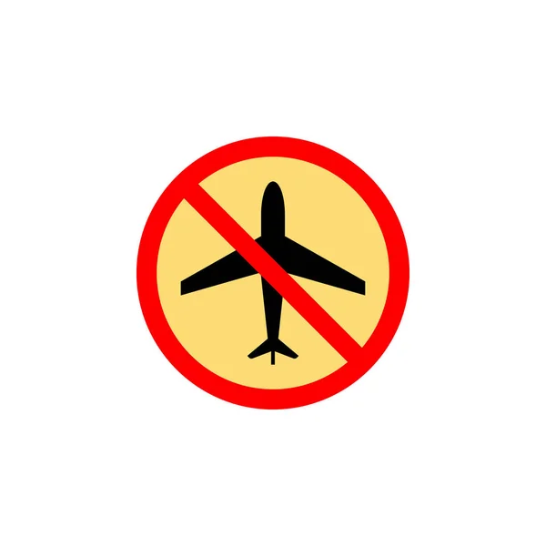 Απαγορευμένο Αεροπλάνο Εικονίδιο Πτήσης Μπορεί Χρησιμοποιηθεί Για Web Λογότυπο Εφαρμογή — Διανυσματικό Αρχείο