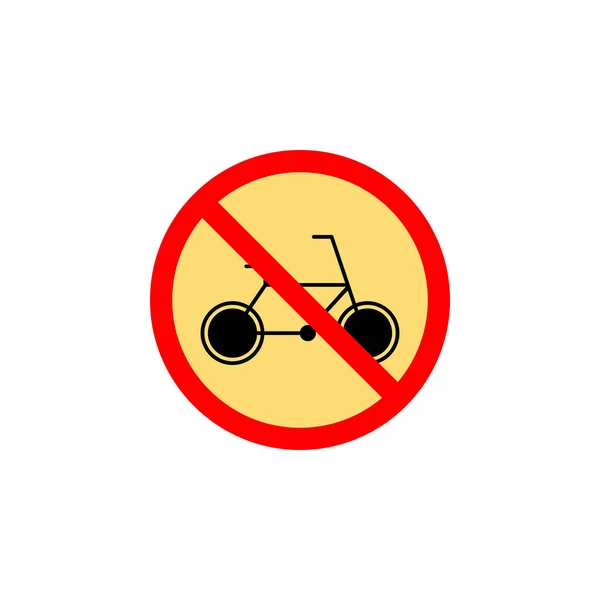 Ícone Bicicleta Proibido Pode Ser Usado Para Web Logotipo Aplicativo — Vetor de Stock